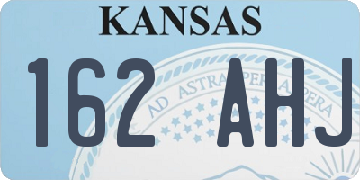 KS license plate 162AHJ