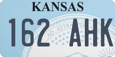KS license plate 162AHK
