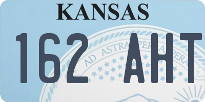 KS license plate 162AHT