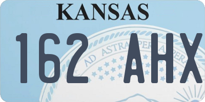 KS license plate 162AHX