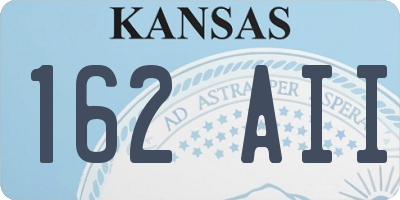 KS license plate 162AII