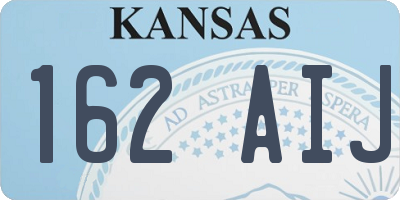 KS license plate 162AIJ