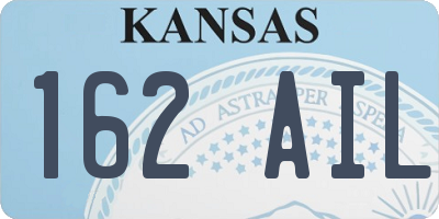 KS license plate 162AIL