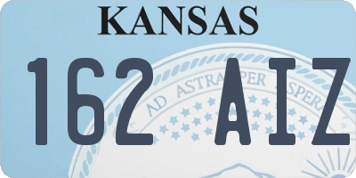 KS license plate 162AIZ
