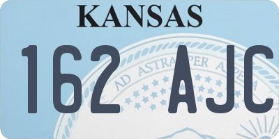 KS license plate 162AJC