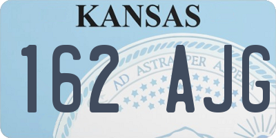 KS license plate 162AJG