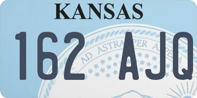 KS license plate 162AJQ