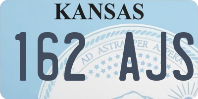 KS license plate 162AJS