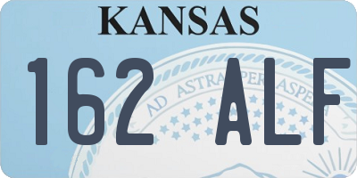 KS license plate 162ALF