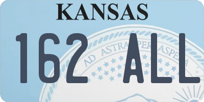 KS license plate 162ALL
