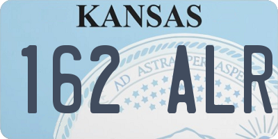 KS license plate 162ALR