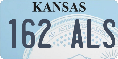 KS license plate 162ALS
