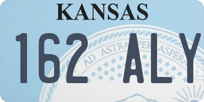 KS license plate 162ALY