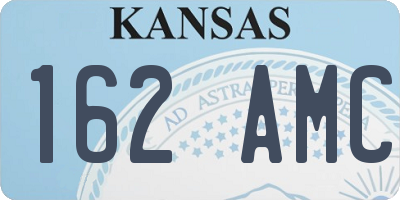KS license plate 162AMC