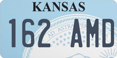KS license plate 162AMD