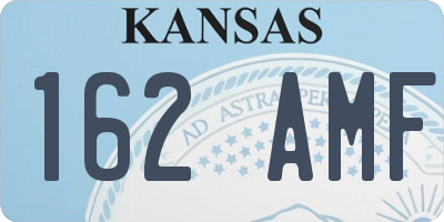 KS license plate 162AMF