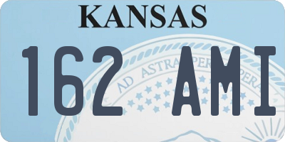 KS license plate 162AMI