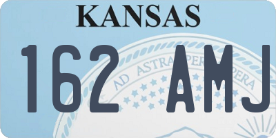 KS license plate 162AMJ
