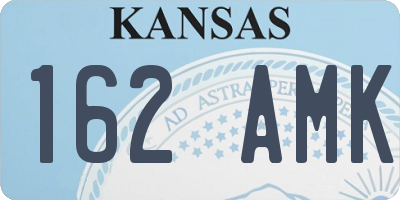 KS license plate 162AMK
