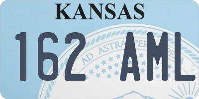 KS license plate 162AML