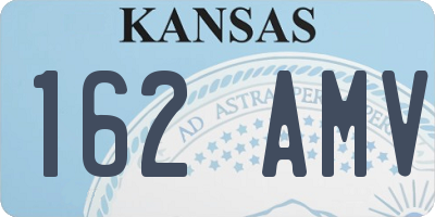 KS license plate 162AMV