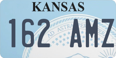 KS license plate 162AMZ