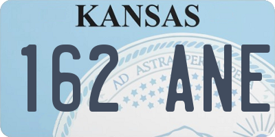 KS license plate 162ANE
