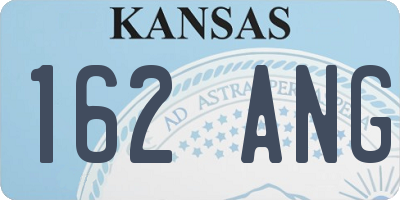 KS license plate 162ANG