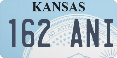 KS license plate 162ANI