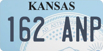 KS license plate 162ANP