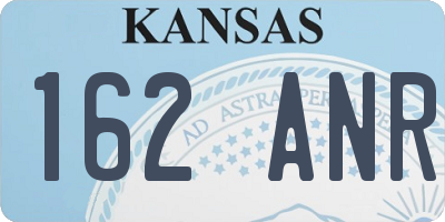 KS license plate 162ANR