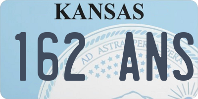 KS license plate 162ANS
