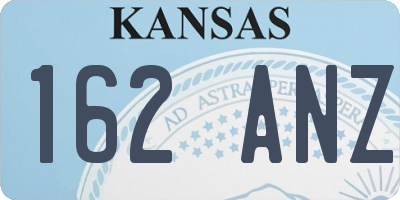 KS license plate 162ANZ