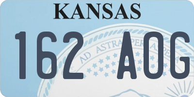 KS license plate 162AOG