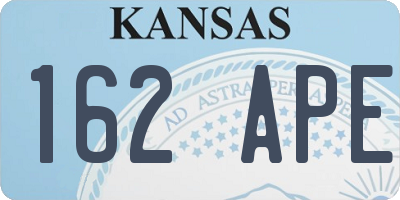 KS license plate 162APE