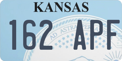 KS license plate 162APF