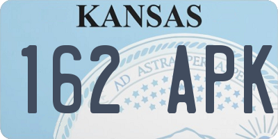 KS license plate 162APK