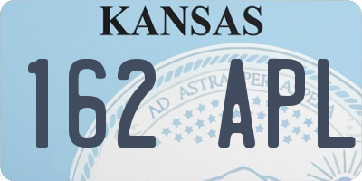 KS license plate 162APL
