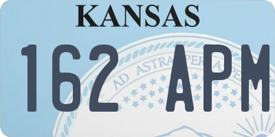 KS license plate 162APM