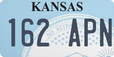 KS license plate 162APN