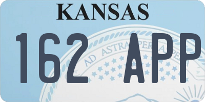 KS license plate 162APP