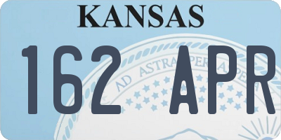 KS license plate 162APR