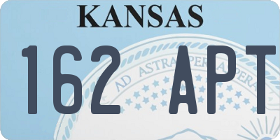 KS license plate 162APT