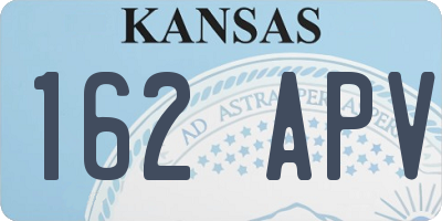 KS license plate 162APV