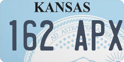 KS license plate 162APX