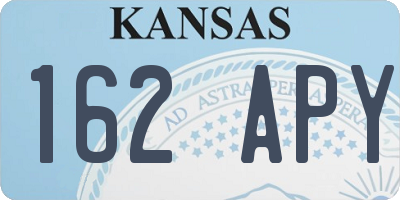 KS license plate 162APY