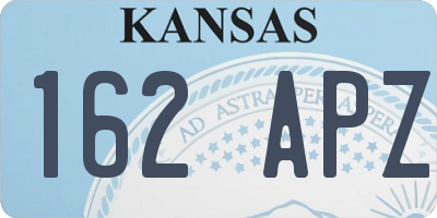 KS license plate 162APZ