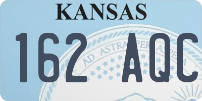 KS license plate 162AQC