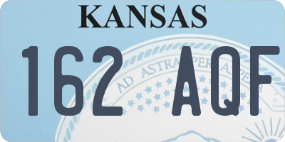 KS license plate 162AQF