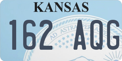 KS license plate 162AQG